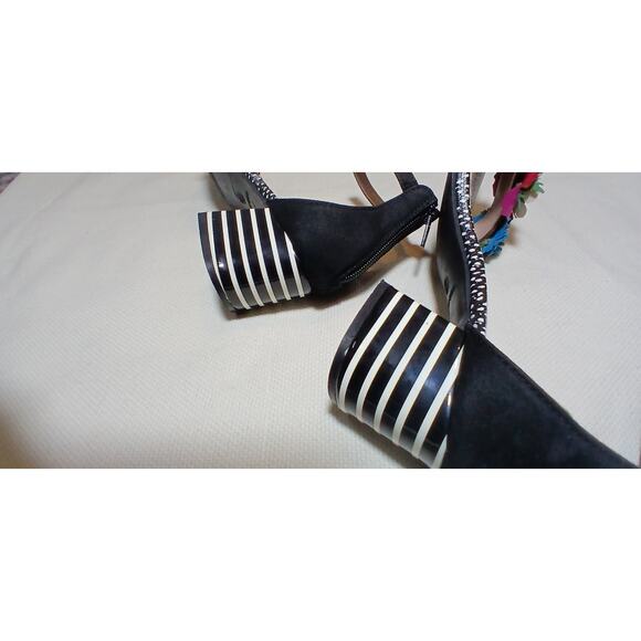 Women's Betsy Johnson Lore Floral Flower Ankle Strap Sandal Multi-color Size 6.5 - Picture 7 of 13